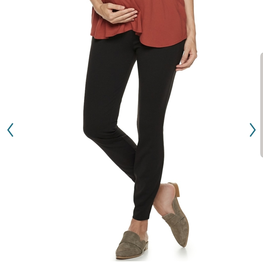 NWT Black A Glow Maternity Ponte Legging